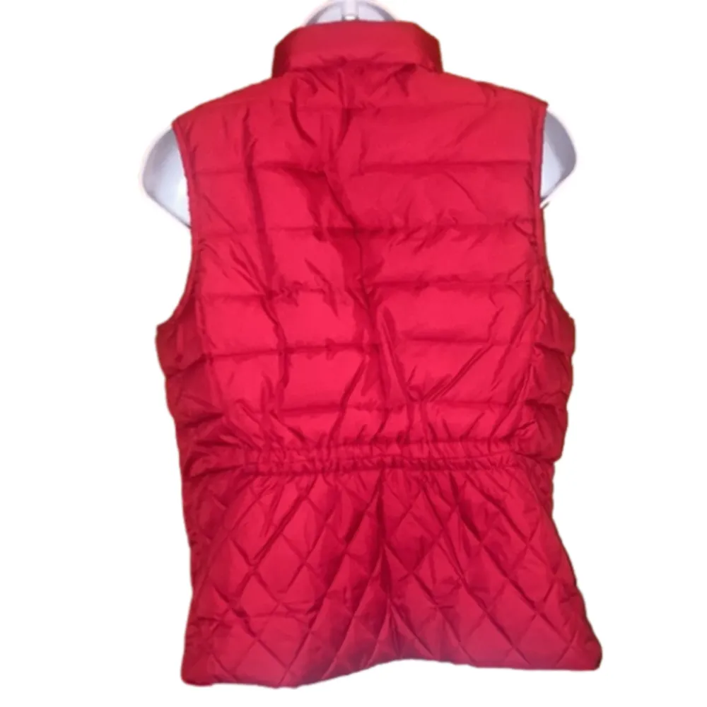 Red Laura Scott Quilted Puffer Vest Size SP - Image 4