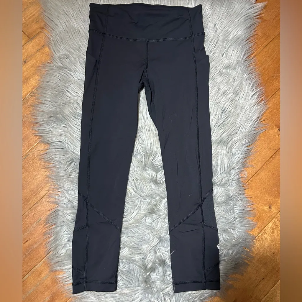 Lululemon Pace Rival Crop Black Leggings Size 4 - Image 6