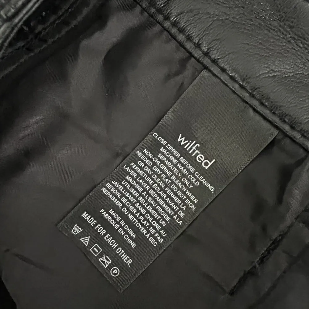 Wilfred Beatrix Flared Vegan Leather Black Pants - Image 8