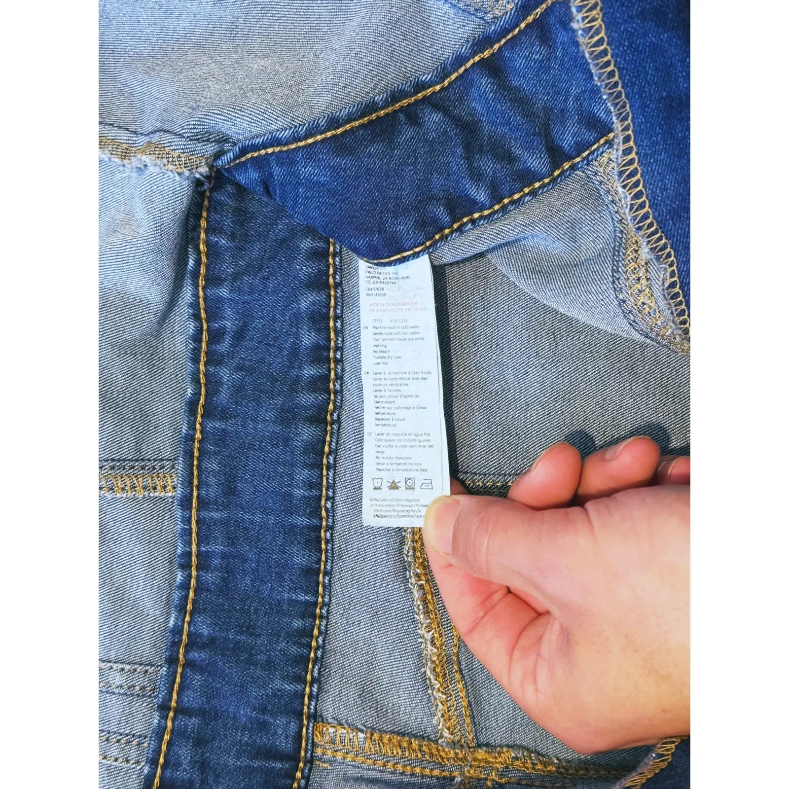 VTG Refuge Y2K Blue Jean Jumpsuit Denim Flare Medium Western Americana 70s Retro - Image 9