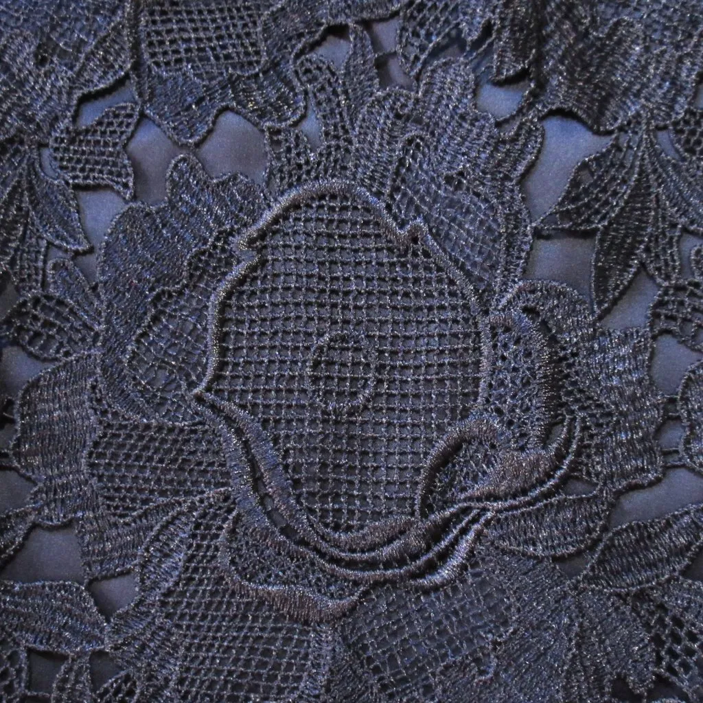 NWT Ted Baker Amalie in Dark Blue Lace Overlay Shift Dress 3 / US 8 $209 - Image 7
