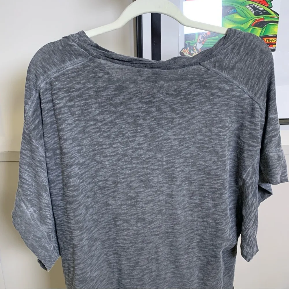 Popcorn Grey Heathered Gray Cotton Short Sleeve T - Image 5