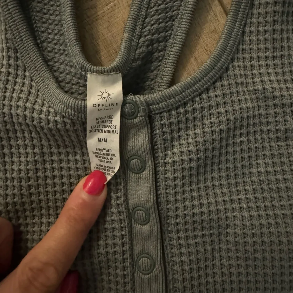 AE/Aerie OFFLINE waffle racer back Sports Bra - Image 7