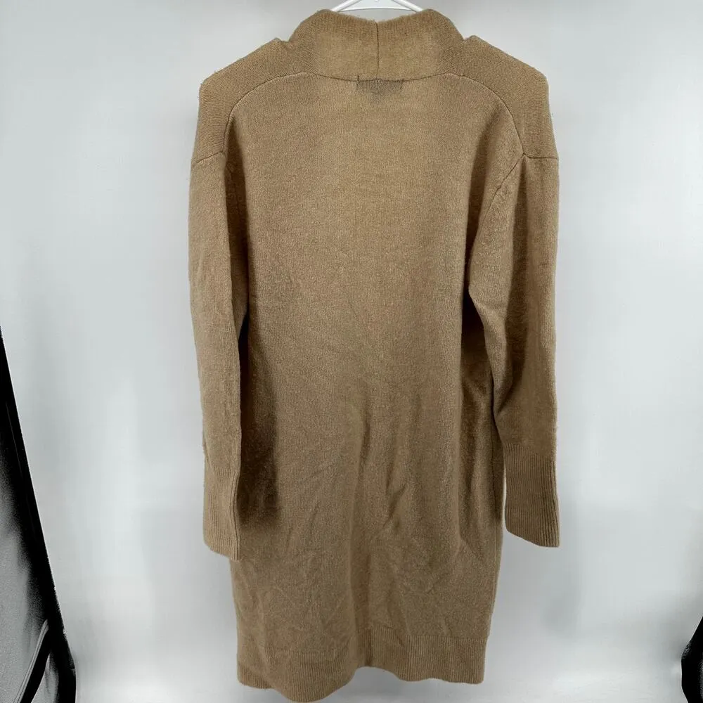 Banana Republic Fluffy Duster Wool Mohair Cardigan Open Mid Pockets Cream XS - Image 6