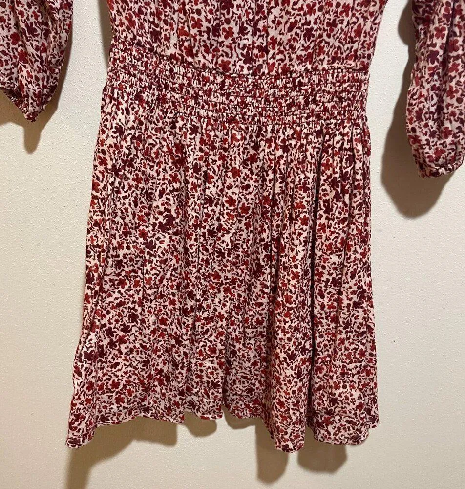 NEW Sundry Sz 2=US S Small Evereve Ditsy Smocked Dress Floral Blouson Mini Dress - Image 12