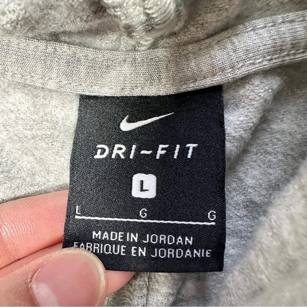 Nike Dri-Fit Yoga Luxe Cropped Hoodie Pullover Oversized Soft Knit in Gray L - Image 11