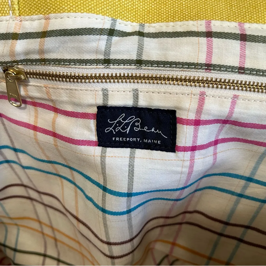 VTG L. L. Bean Boat & Tote Golden Butter Yellow Heavy Duty Canvas XL - Image 4