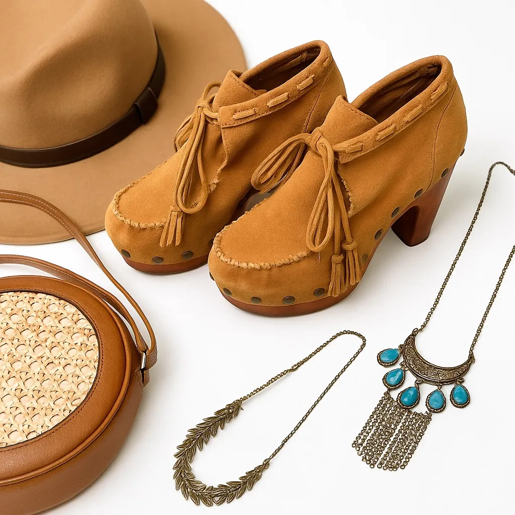 FLOGG Tan Suede Fringe Moccasin Boots Women’s Size 10 Western Boho with FLAW GUC - Image 2