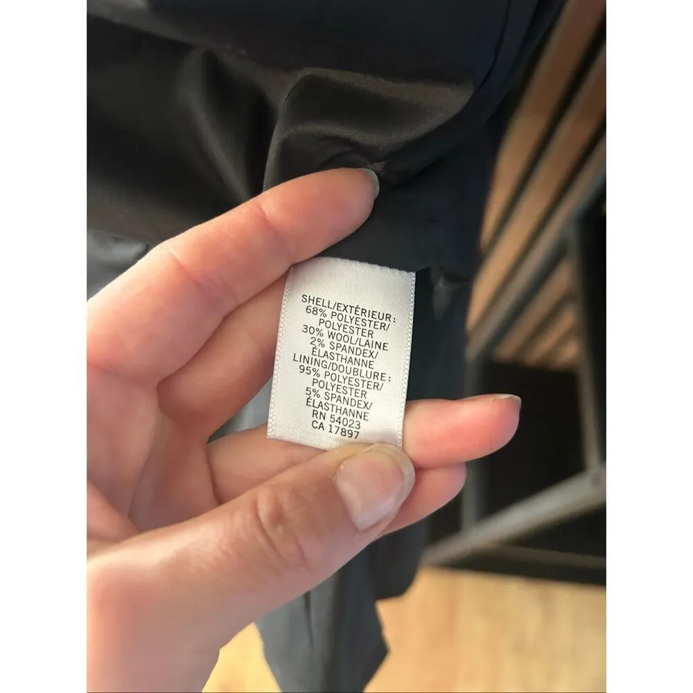 Banana republic blazer black and blue size 0 form sitting stylish work attire - Image 8