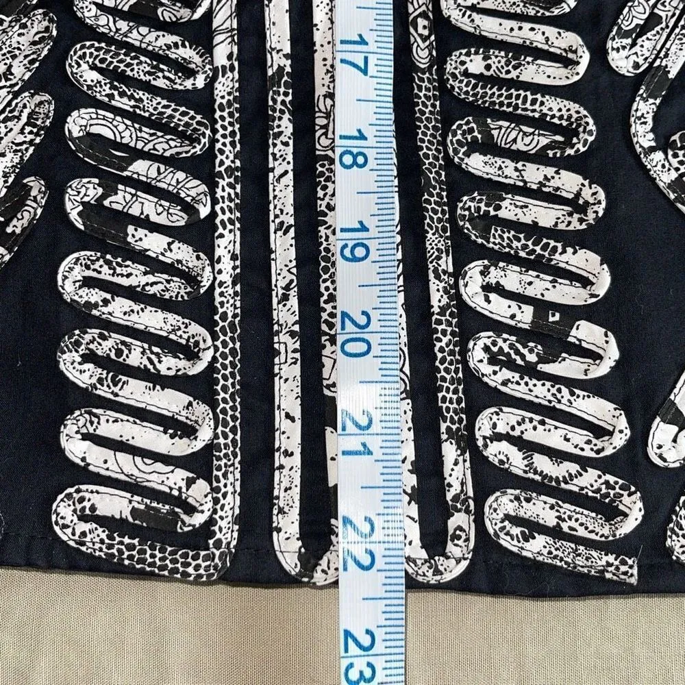 Chico's Women's Open Front Blazer Jacket Overlay Design Mock Neck Black‎ Size 1 - Image 6