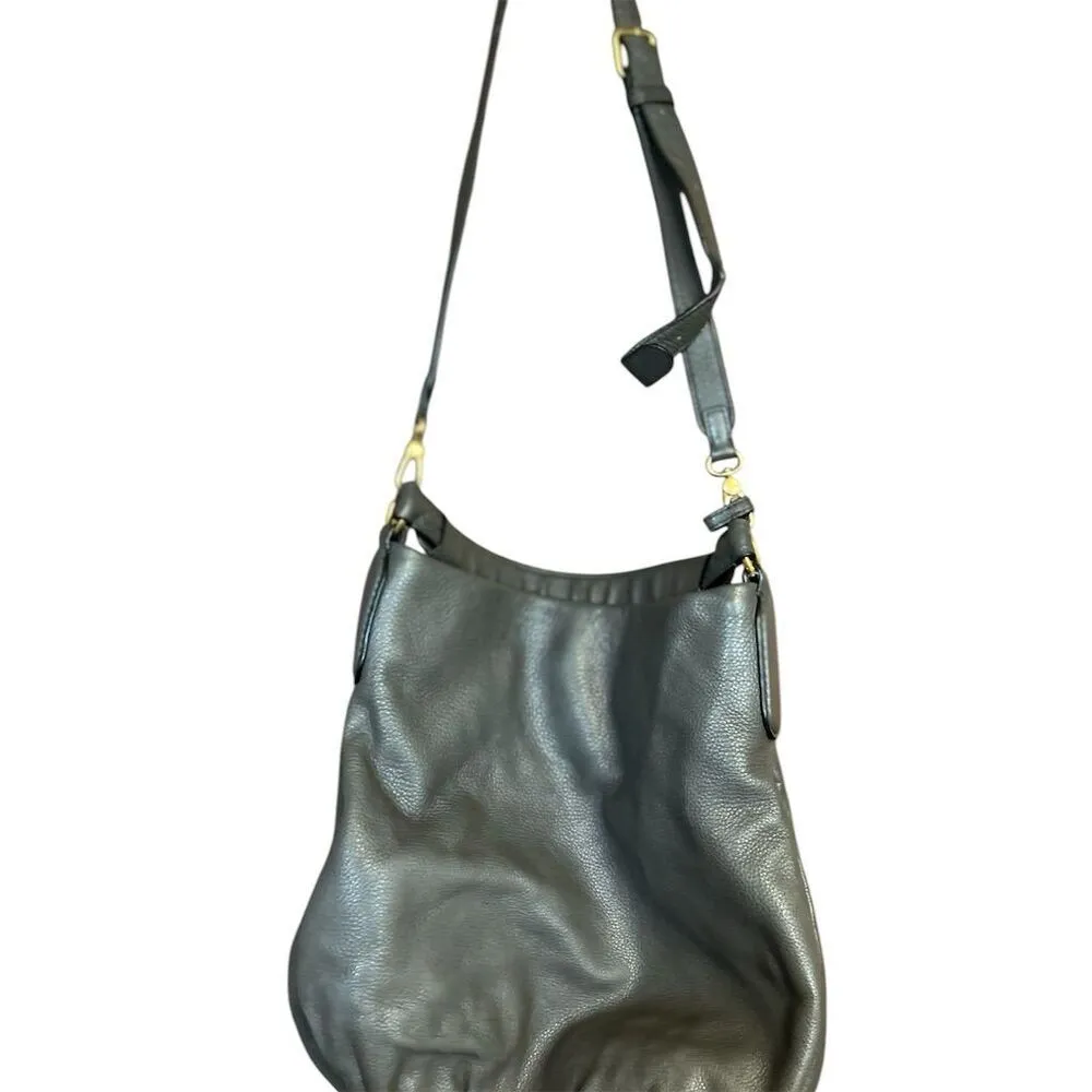 Marc Jacobs Women's gray Leather Hobo Bag Gold‎ Hardware - Image 2