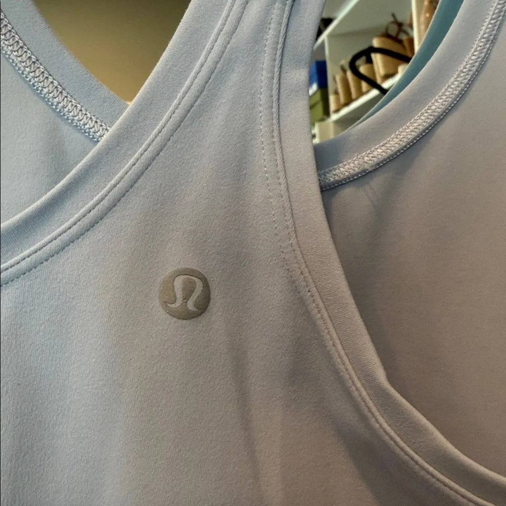 Lululemon Light Blue Racerback Tank Top in Size 4 - Image 5