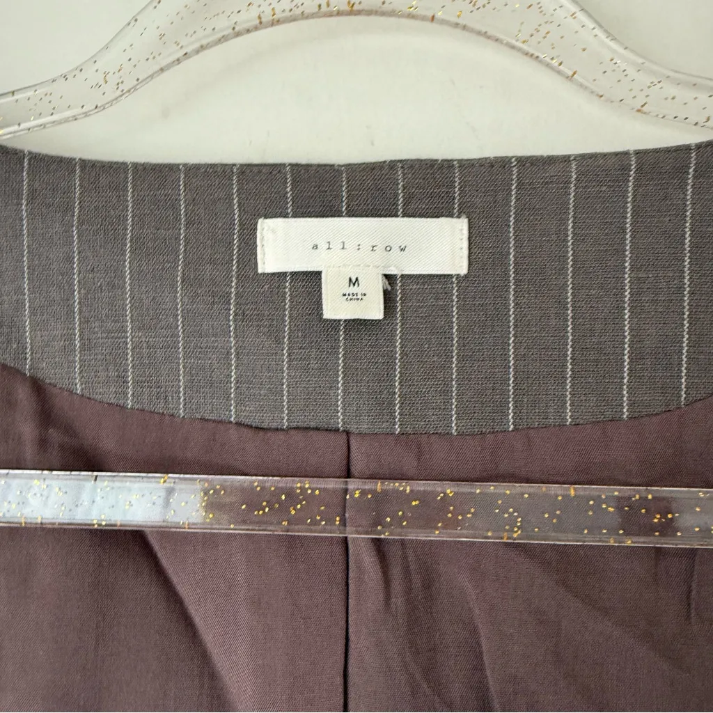 Mod Ref  All:Row Dark Taupe Pinstripe Frances Vest Top M - Image 6