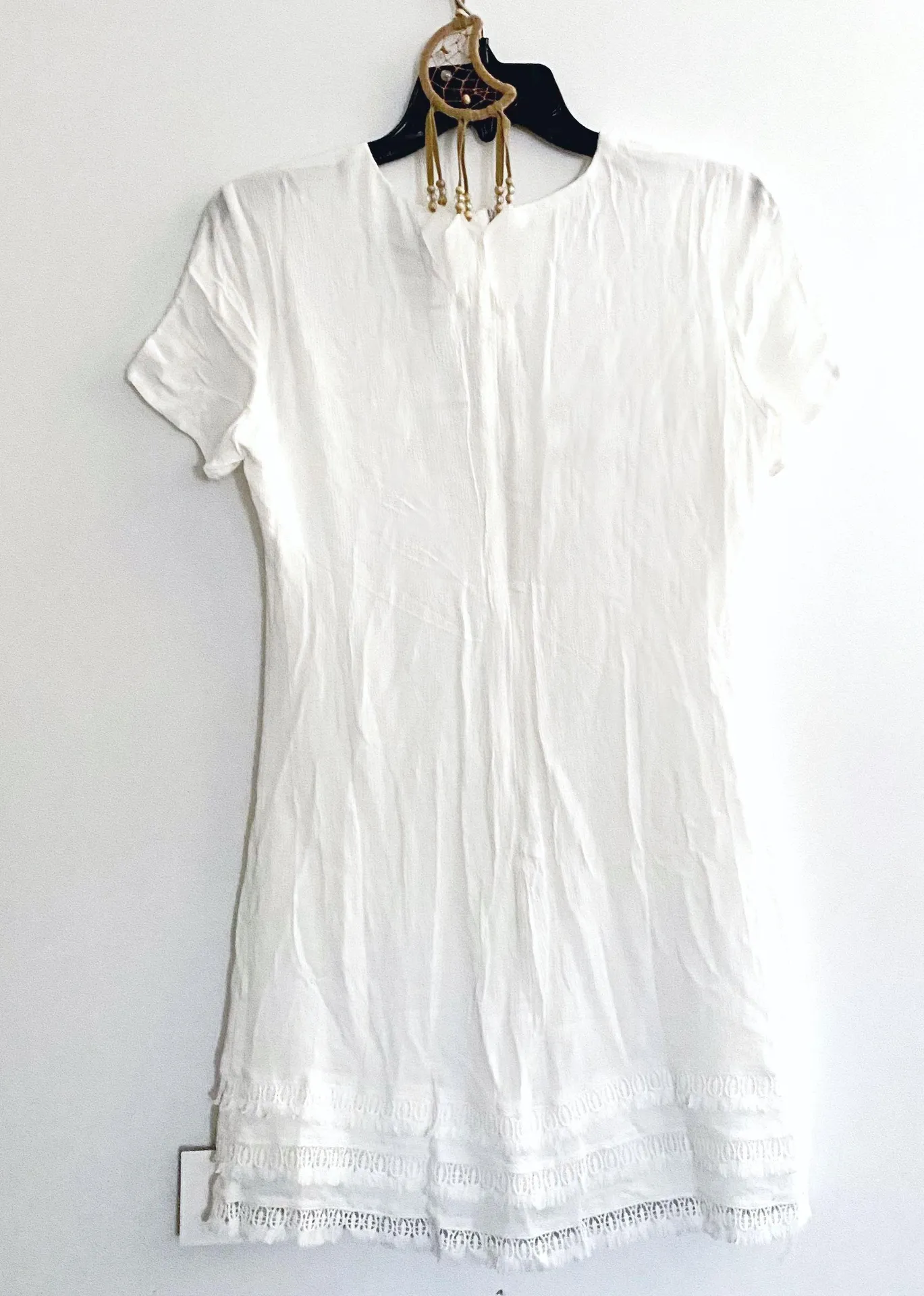 Crochet Bohemian Shift Dress - Image 3