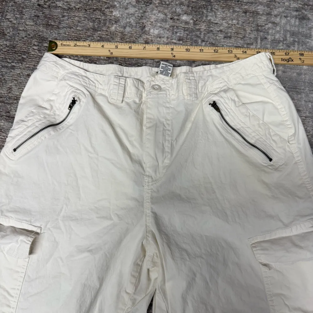 Rachel Paige Cream White Wide Leg Utility Cotton Cargo Pants Size XL - Image 5
