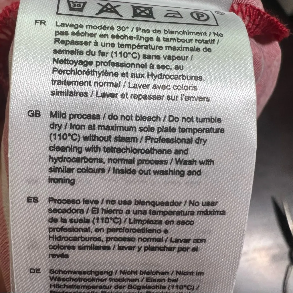 Maje Red White Striped Quote Split Back Star Snap Blouse Size 2 (Maje S/M) - Image 11