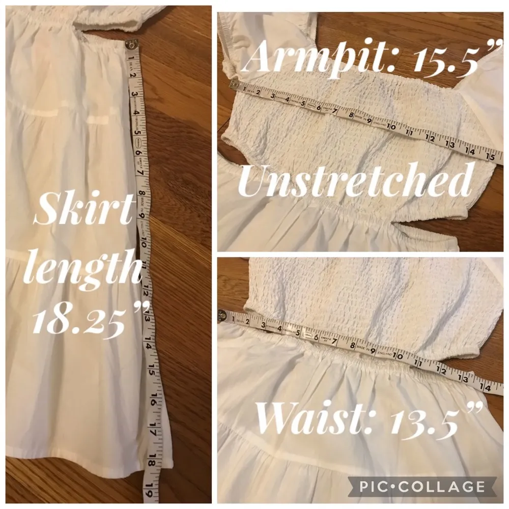 Cut out waist tiered mini dress in white size M - Image 10