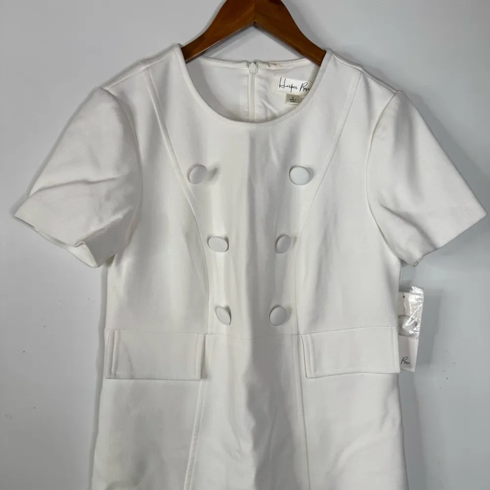 Harper Rose NWT Classic White Knee Length Dress Size 6 - Image 3