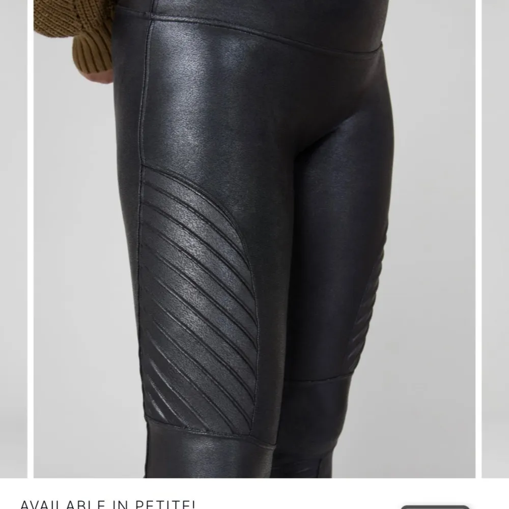 Faux Leather Moto Leggings - Image 2
