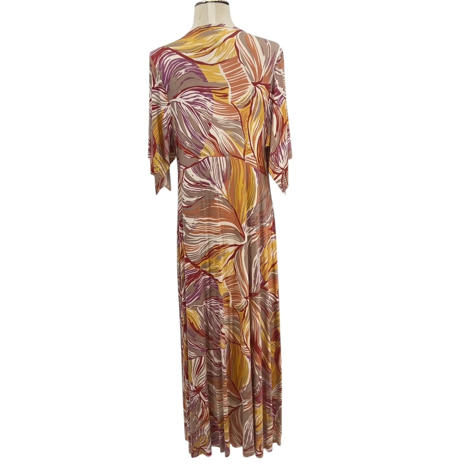 Rachel Pally Caftan‎ Maxi Dress Kimono Sleeve Magnolia Print Size Medium - Image 9