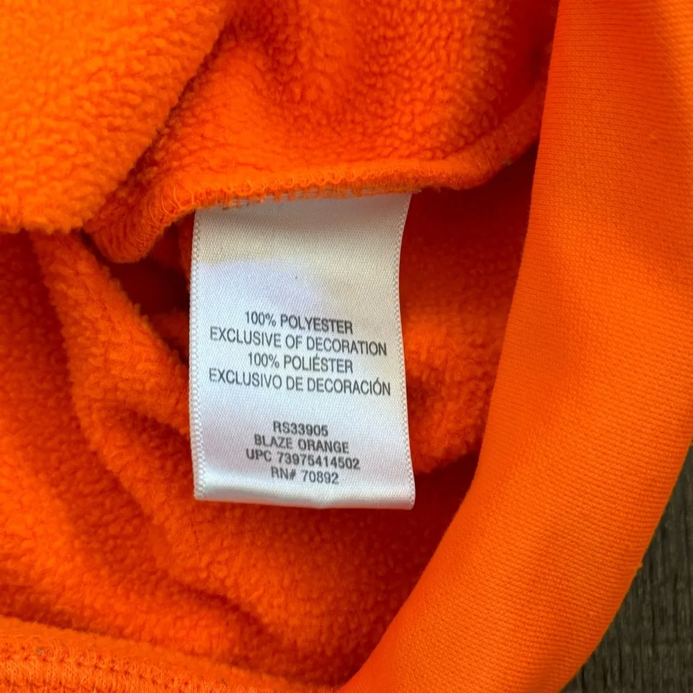 RUSSEL ATHLETIC blaze orange hoodie, size M - Image 9