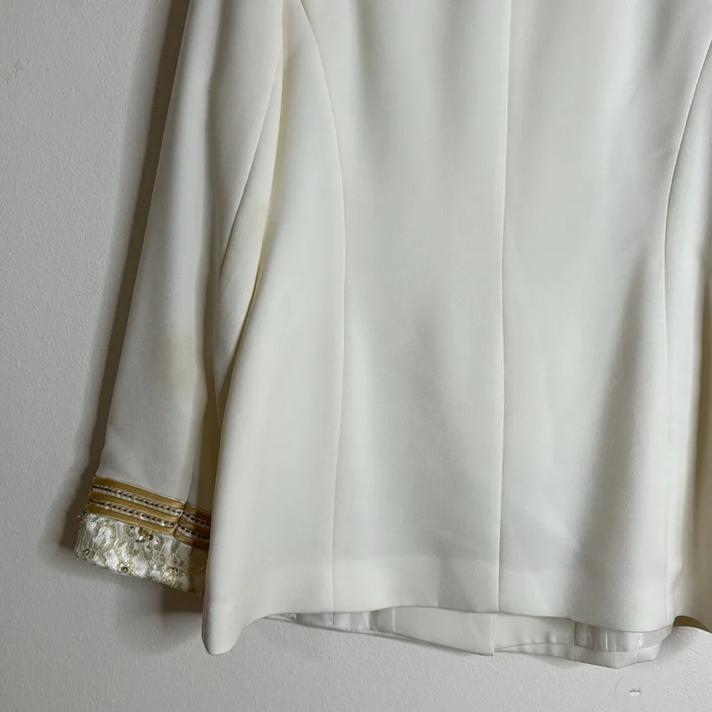 Vtg Milano Paris New York ladies glam blazer slightly embellished size 14 - Image 13