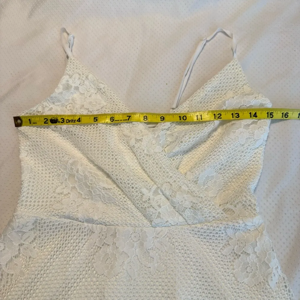 Speechless White Crochet Mini Dress Size Small Jr Boho Festival Floral Summer - Image 11