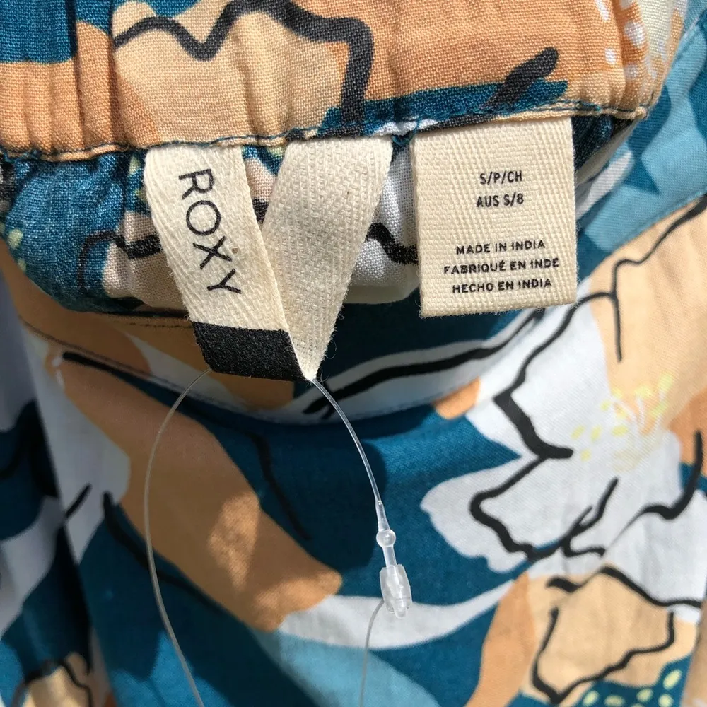 Roxy Nowhere to Hide Dress Small Midi Print Strappy Hibiscus 🌺 - Image 13