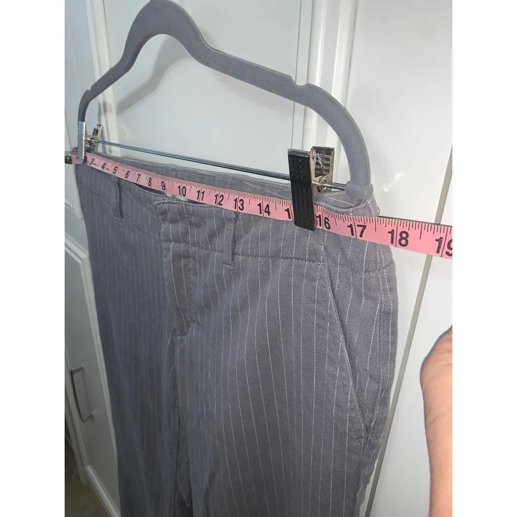 Express Women's Gray‎ Pinstripe Wide-Leg Dress Pants Size 10 - Image 8