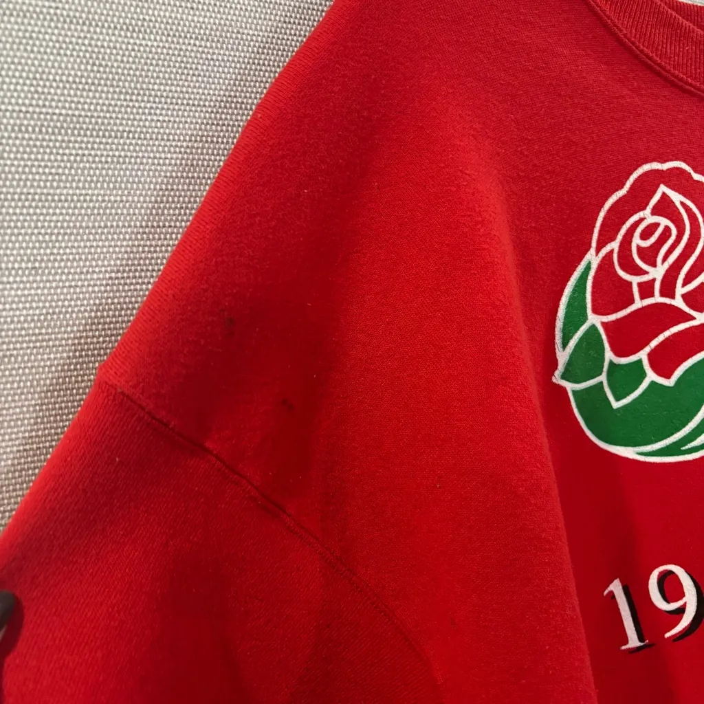 Vintage 1994 Crewneck Sweatshirt Wisconsin Badgers‎ Rosebowl XL Made in USA Red - Image 4