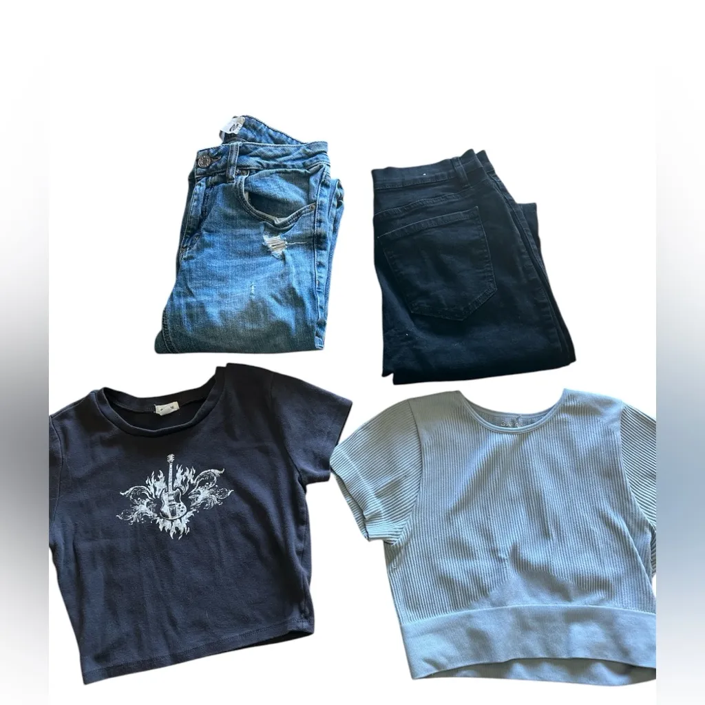Garage bundle - two shirts XS and two pairs of jeans - black 01 and‎ denim 00 - Image 2