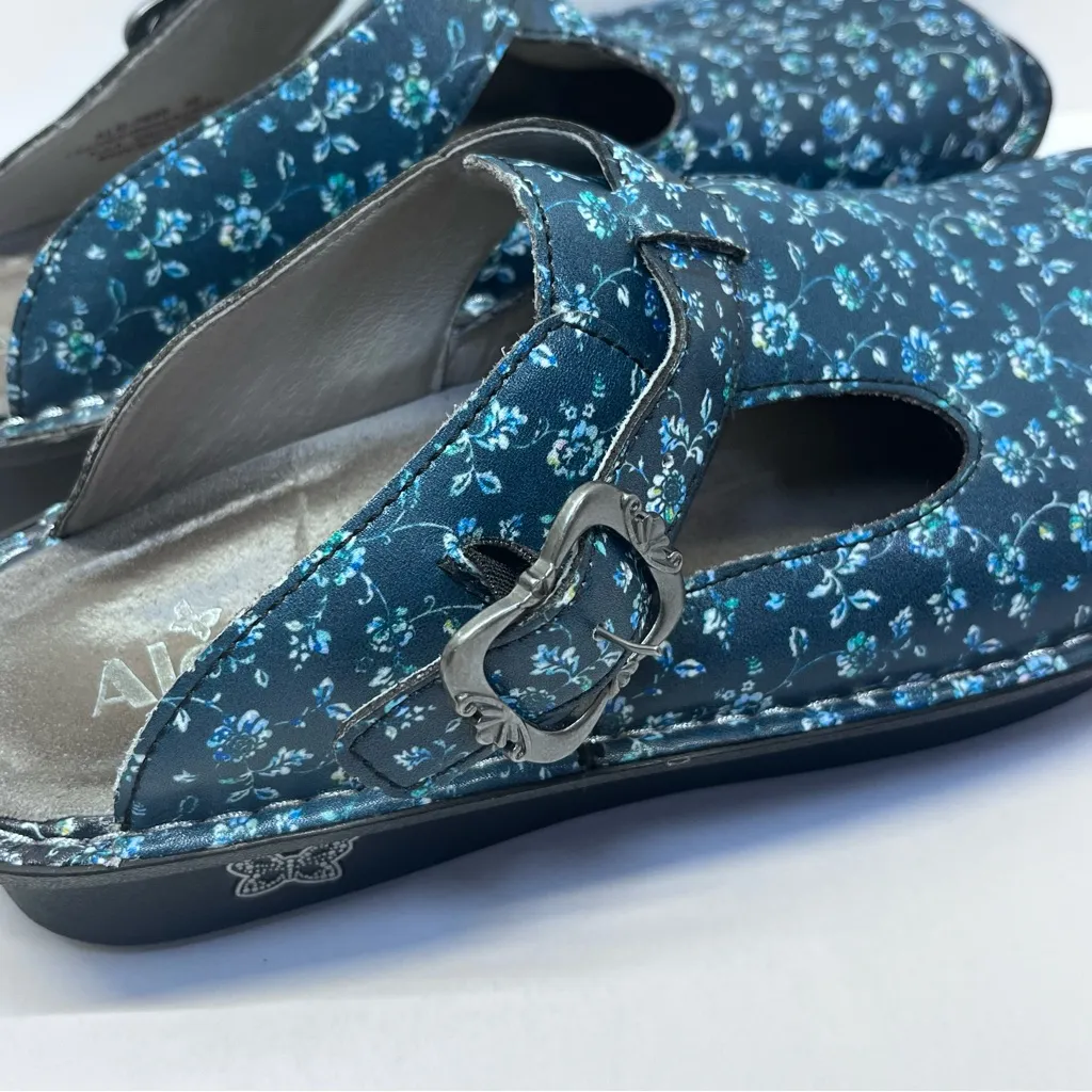 Alegria Blue Floral Slip-On Shoes - Image 5