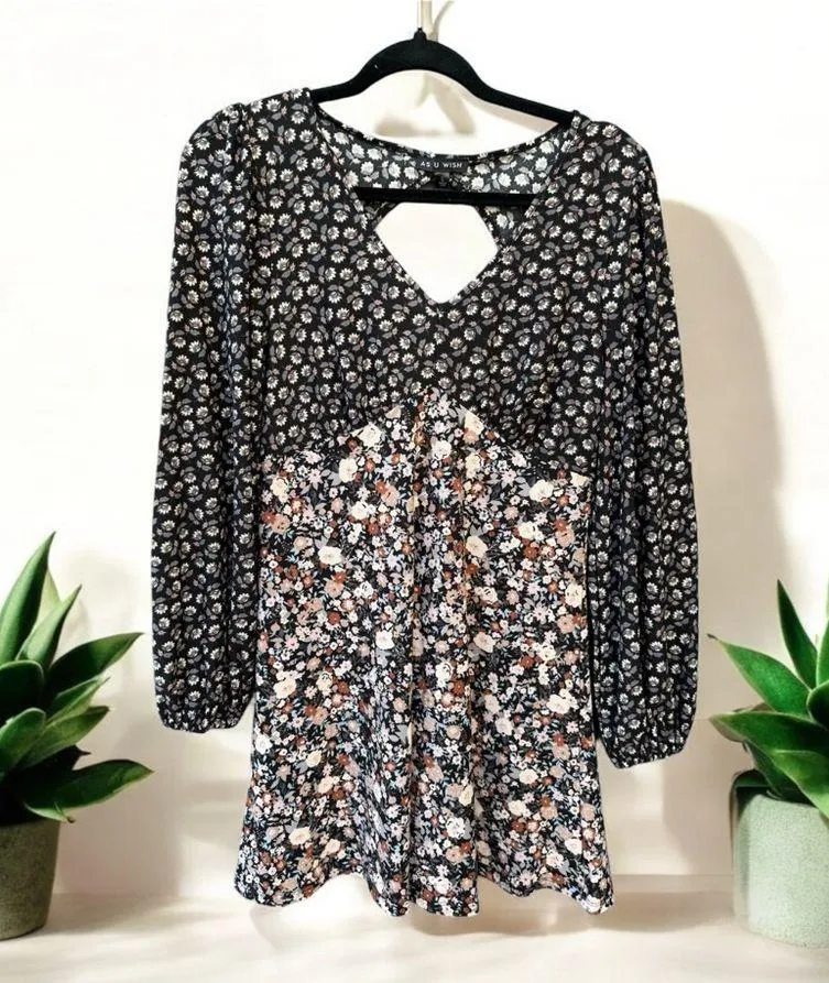 As U Wish Boho Fot and Flare Dress M/L - Image 3