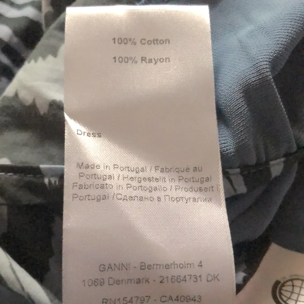 Ahluwalia X Ganni Collab Midi Dress Blue Ruched Animal Print Zebra Stripes 44 XL - Image 10