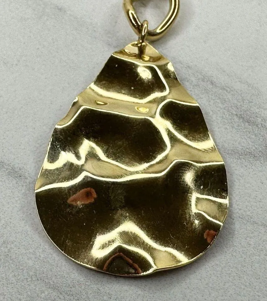 Gold Tone Chain Link Belt Teardrop Charm Festival Y2K Extra Small/Small (XS/S) ✨ - Image 8