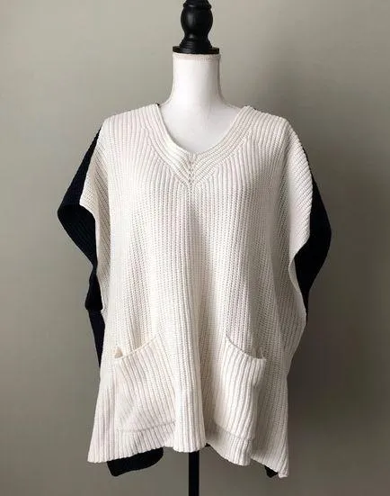 MARGARET O'LEARY | Pullover Poncho Knit Sweater - Image 1