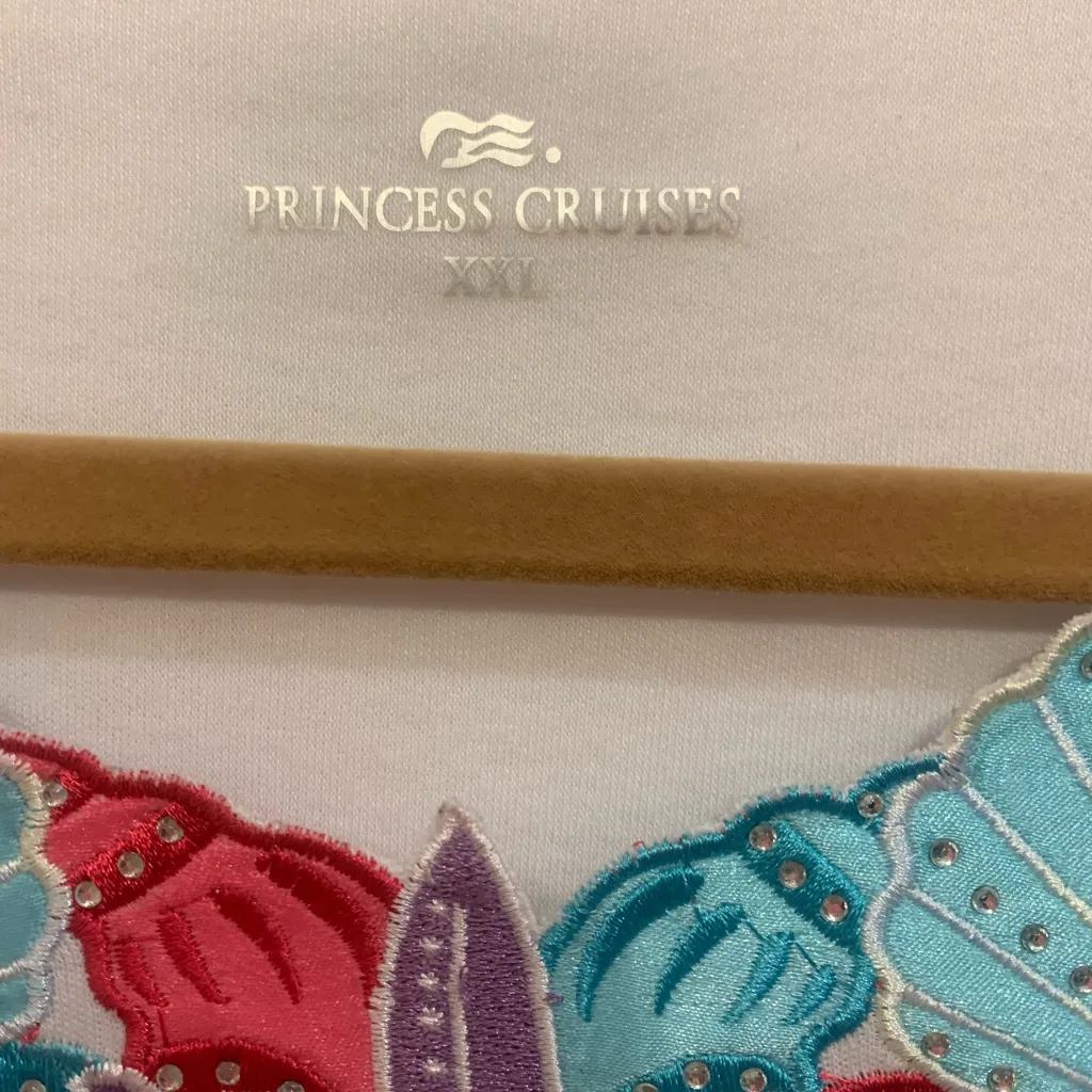 Princess Cruises Ocean Beach Themed White Short Sleeve XXL Shirt. 2185 - Image 5