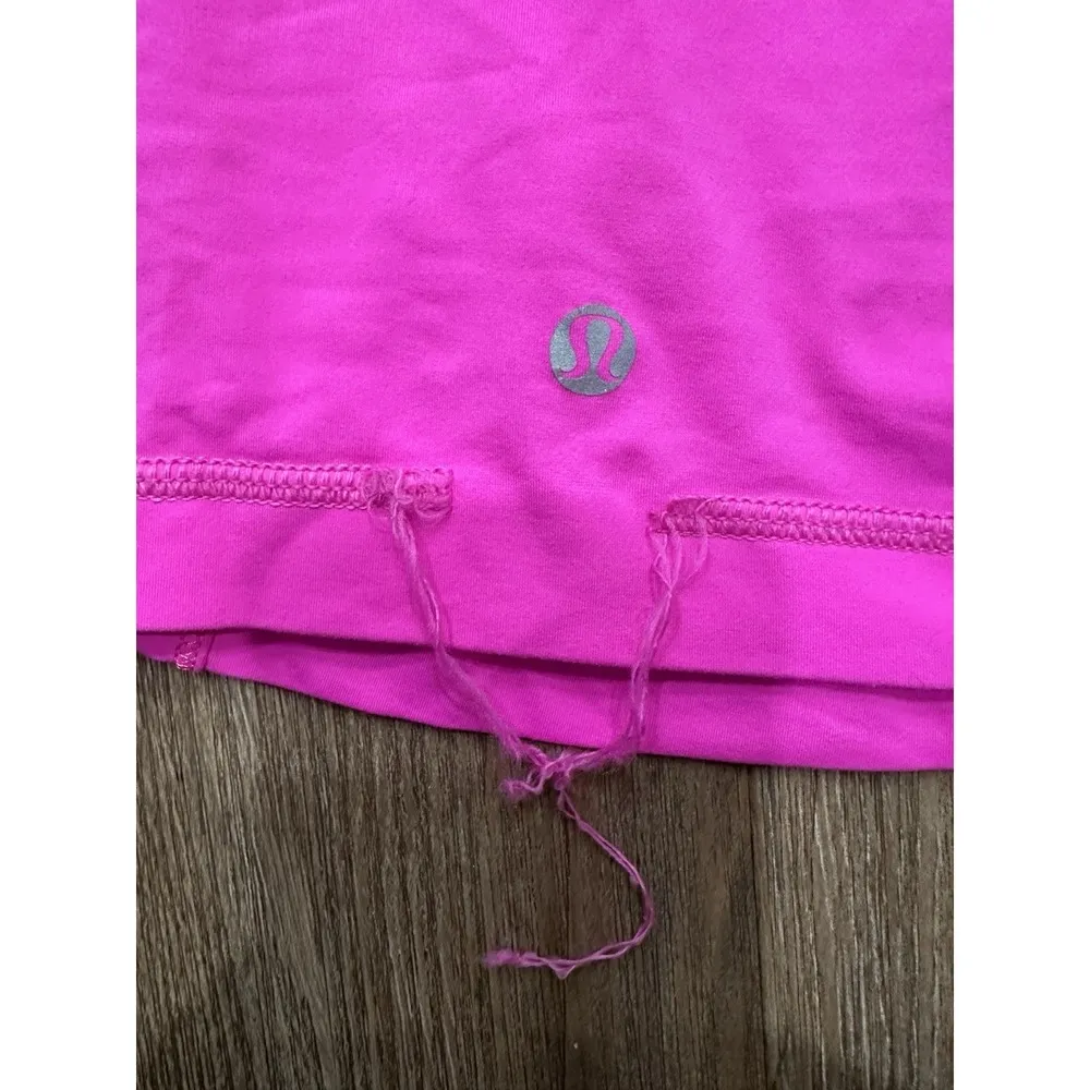 Lululemon Optimal Tank Top Womens 6 Pink athletic deep indigo Built in Shelf Bra - Image 4