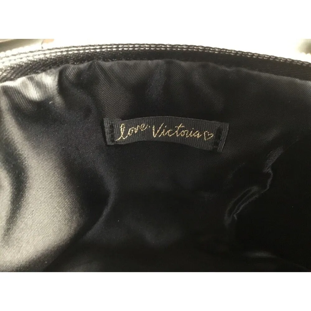 Victoria's Secret Black On The Fringe Night Out VS Clutch Purse Wallet Bag - Image 5