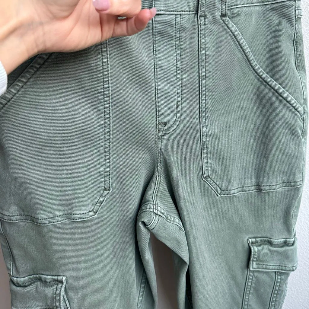 Spanx Cargo Pants Womens Size Large Green Stretch Twill Ankle 29311R Compressive - Image 5