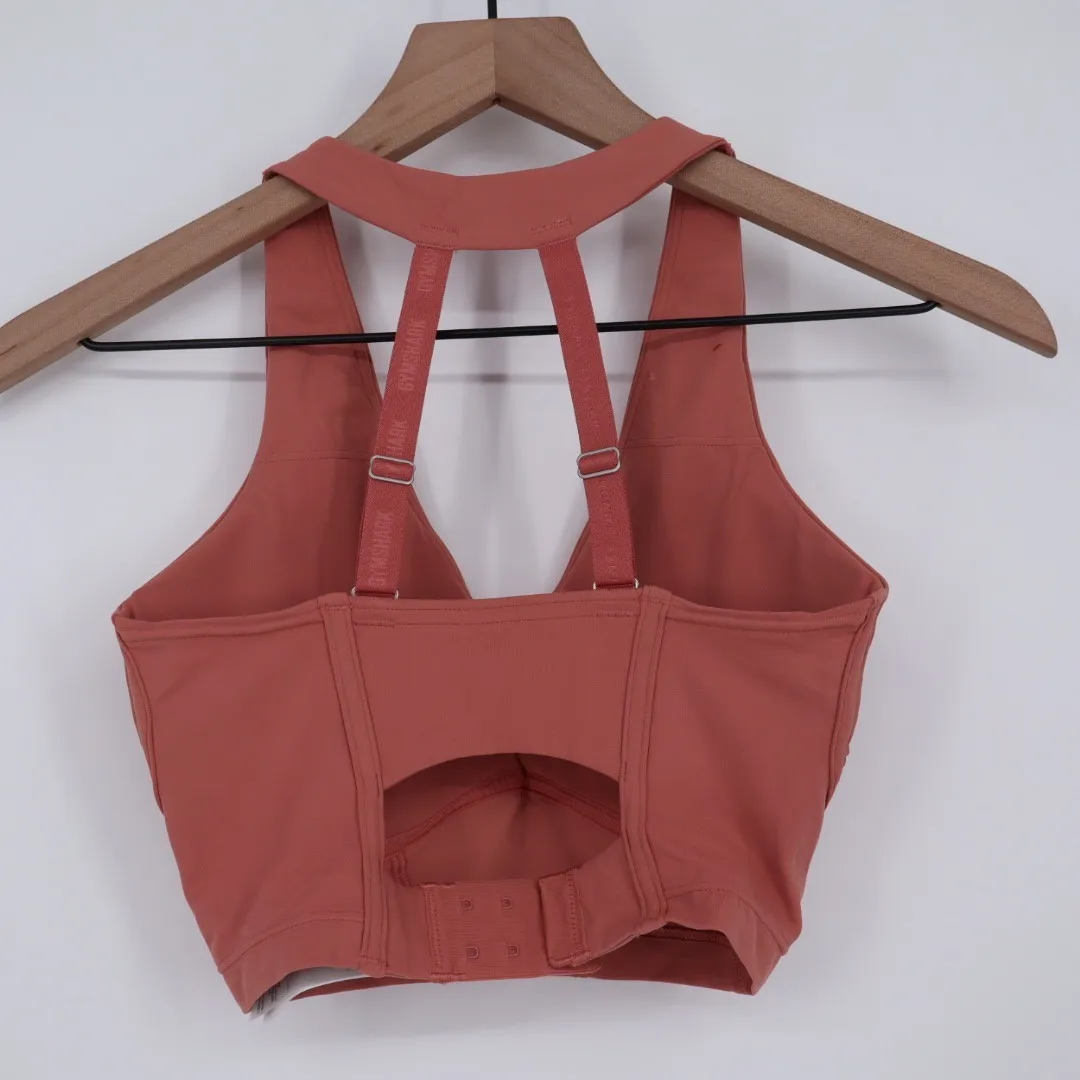 Gymshark Whitney Simmons Sports Bra Coral Pink Racerback XS - Image 6