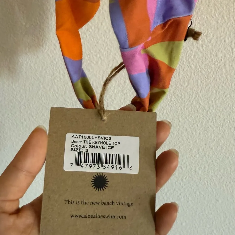 NWT Aloe Aloe Colorful Halter Bikini Set Orange - Image 5