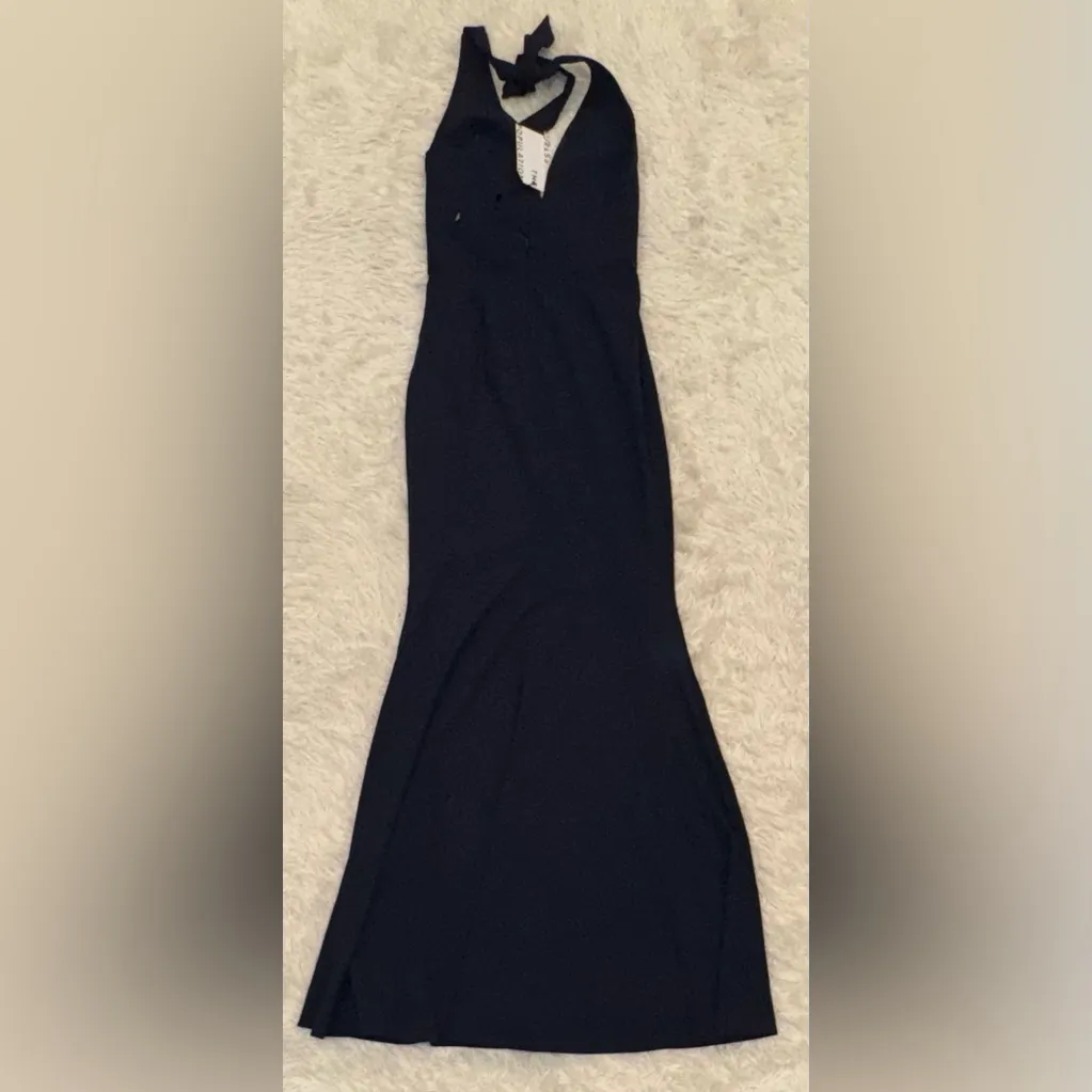 NEW Dress the Population Camden Halter Mermaid Evening Gown navy Size XS - Image 8