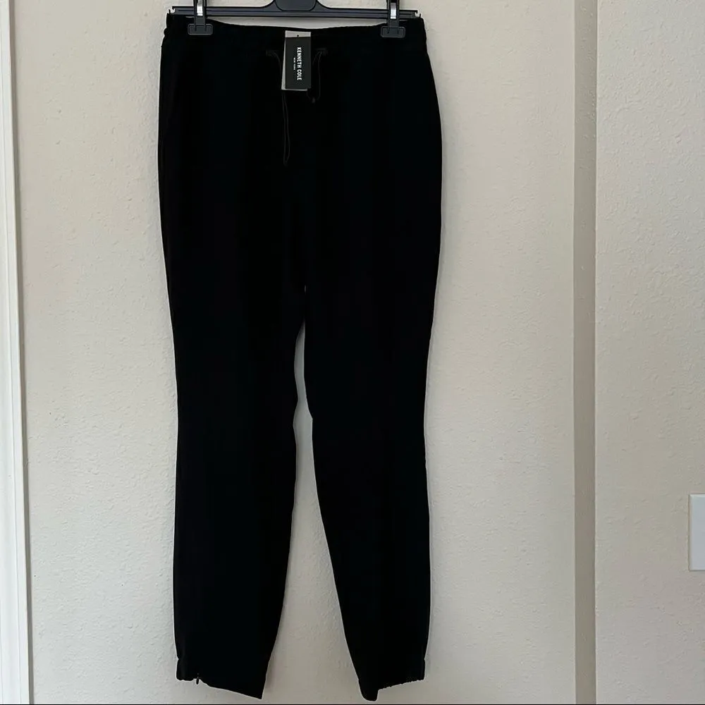 Kenneth Cole Black Ankle Zip Jogger Pants Size M - Image 3