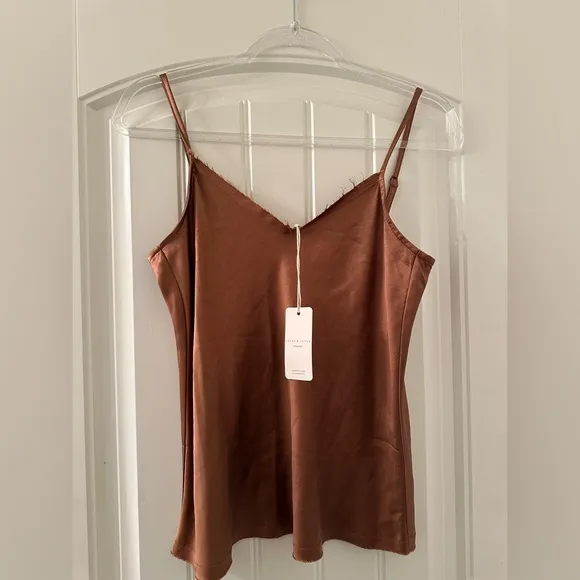 Brown Fitted Sleeveless Camisole - Image 2