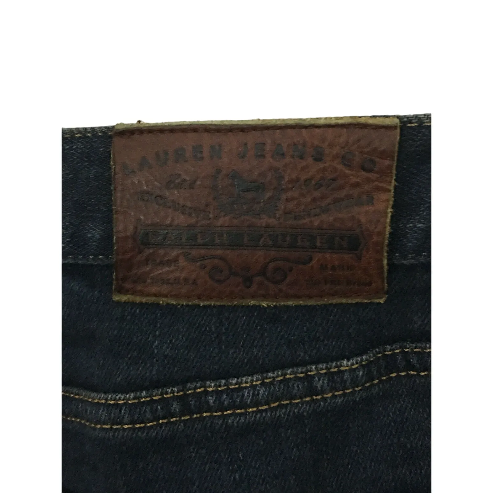 Lauren Jeans Co. Ralph Bootcut Mid Rise Womens 2 Stretch Western Casual Preppy Blue - Image 5