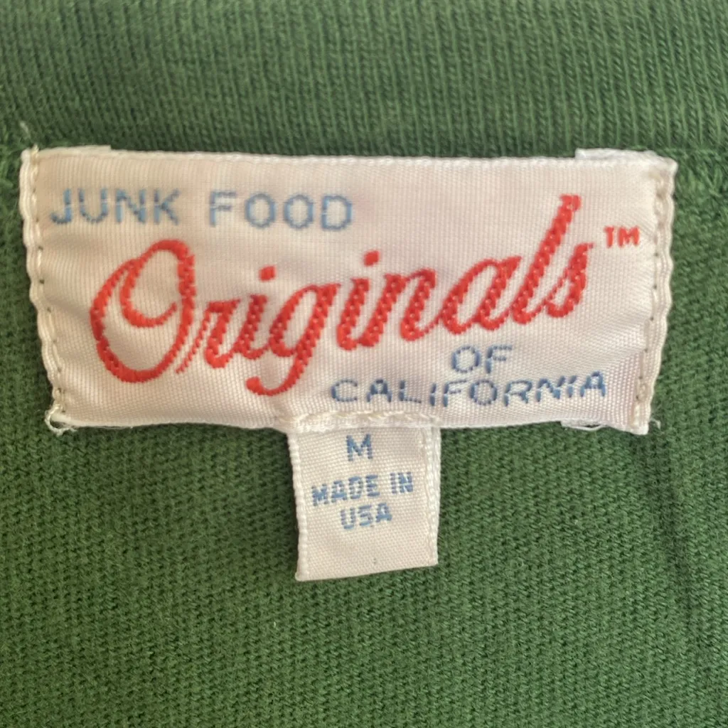 VTG Junk Food Originals of California Green Bay Wisconsin Packers Single Stitch Size M - Image 2