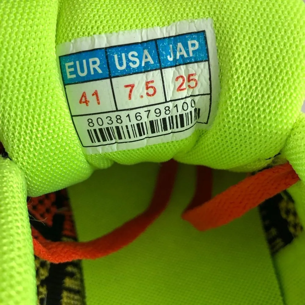 Womens Mens Unisex Athletic Sneakers Colorful Knit Orange Size 10 - Image 5