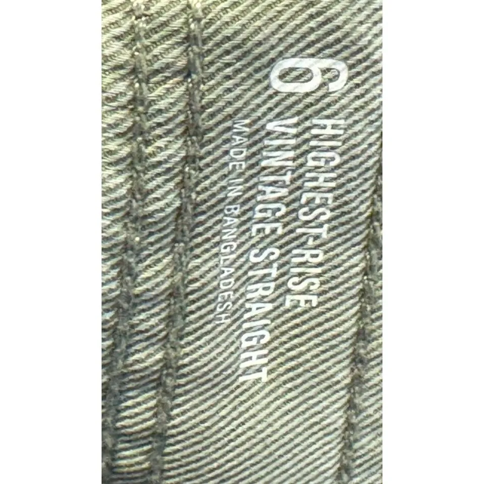 A.n.a Women's Pants Vintage Cargo Straight Leg Relaxed Hi-Rise Green Sz. 6 NWT‎ - Image 11