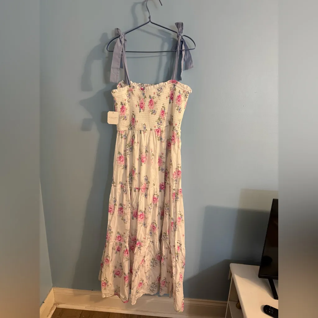 Altard State NWT floor length floral dress with tie straps size L Size L - Image 7